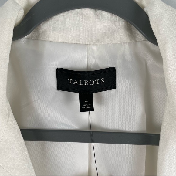TALBOTS LINEN BLAZER | Ivory | Size 4 - Picture 4 of 7